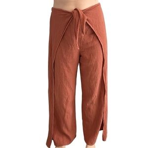 Young Fabulous & Broke Pants Boho Flowy Wide Leg Muslin Cotton Size Medium